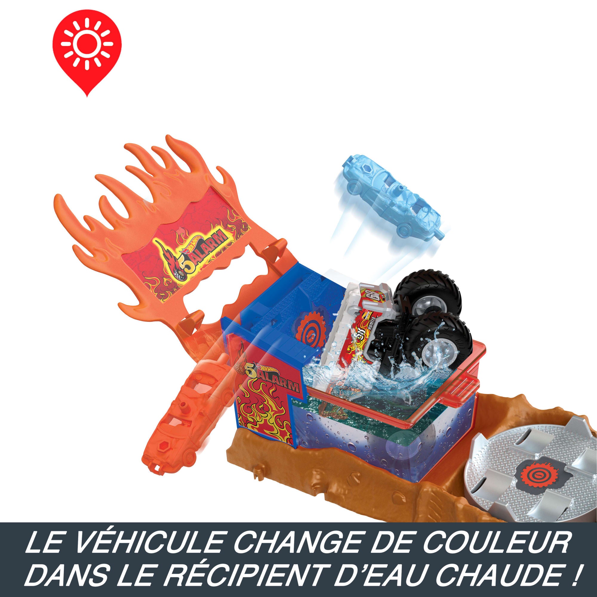 Mattel Hot Wheels Monster Trucks Voiture à changement de couleur Modèles Assorti, Multicolore (HGX06