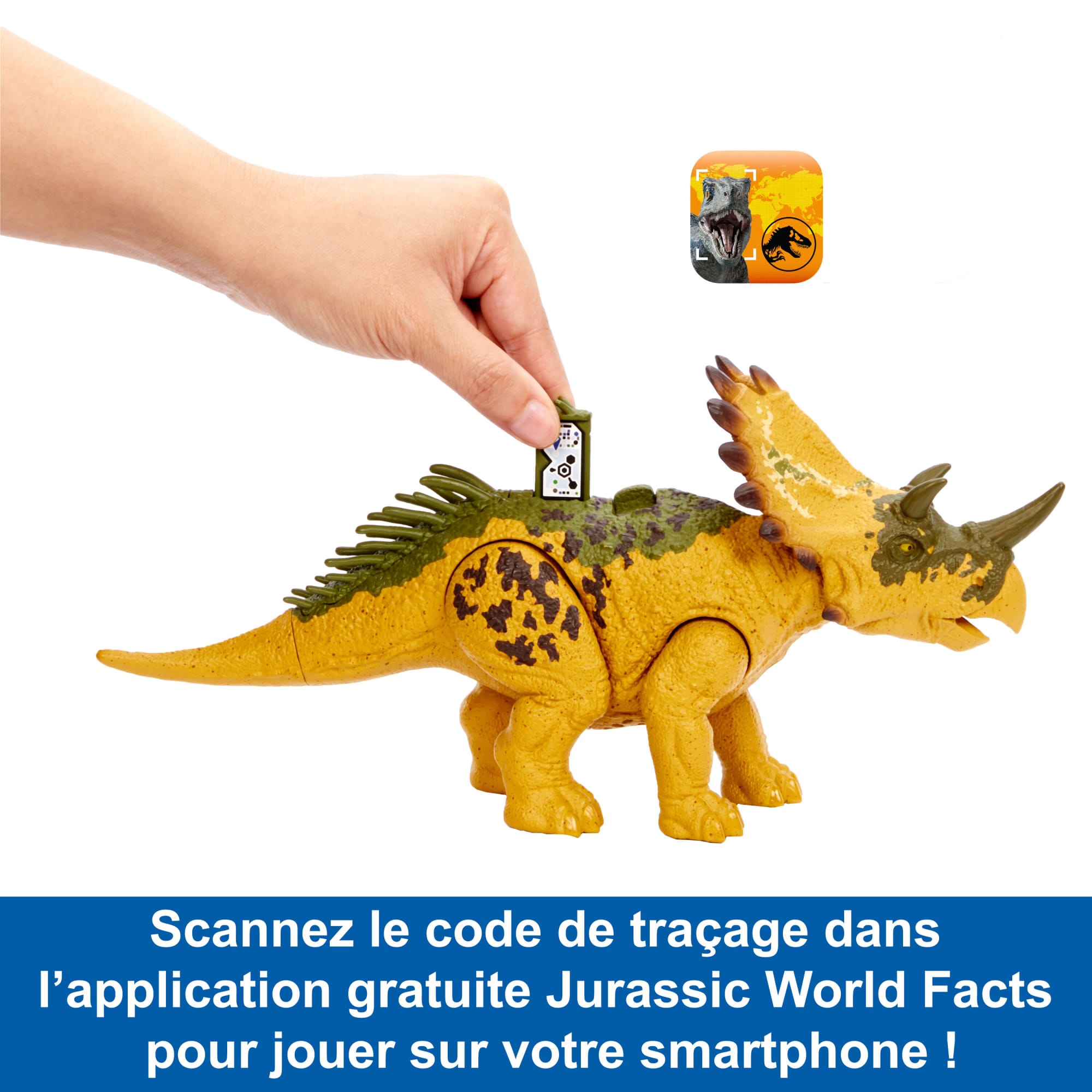 Figurine jurassic world : triceratops sonore Mattel