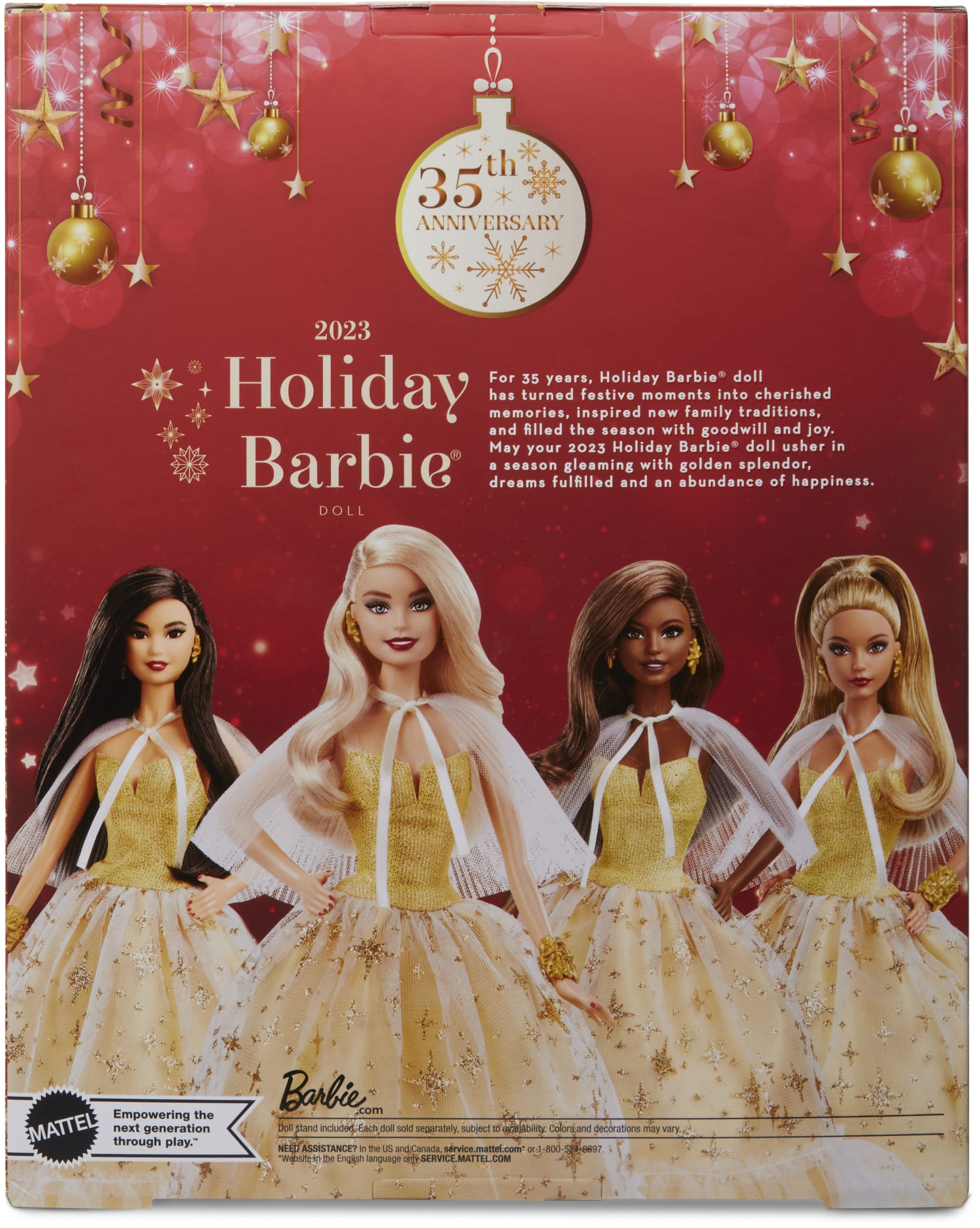 MATTEL Poupée Barbie Noël Doré pas cher 