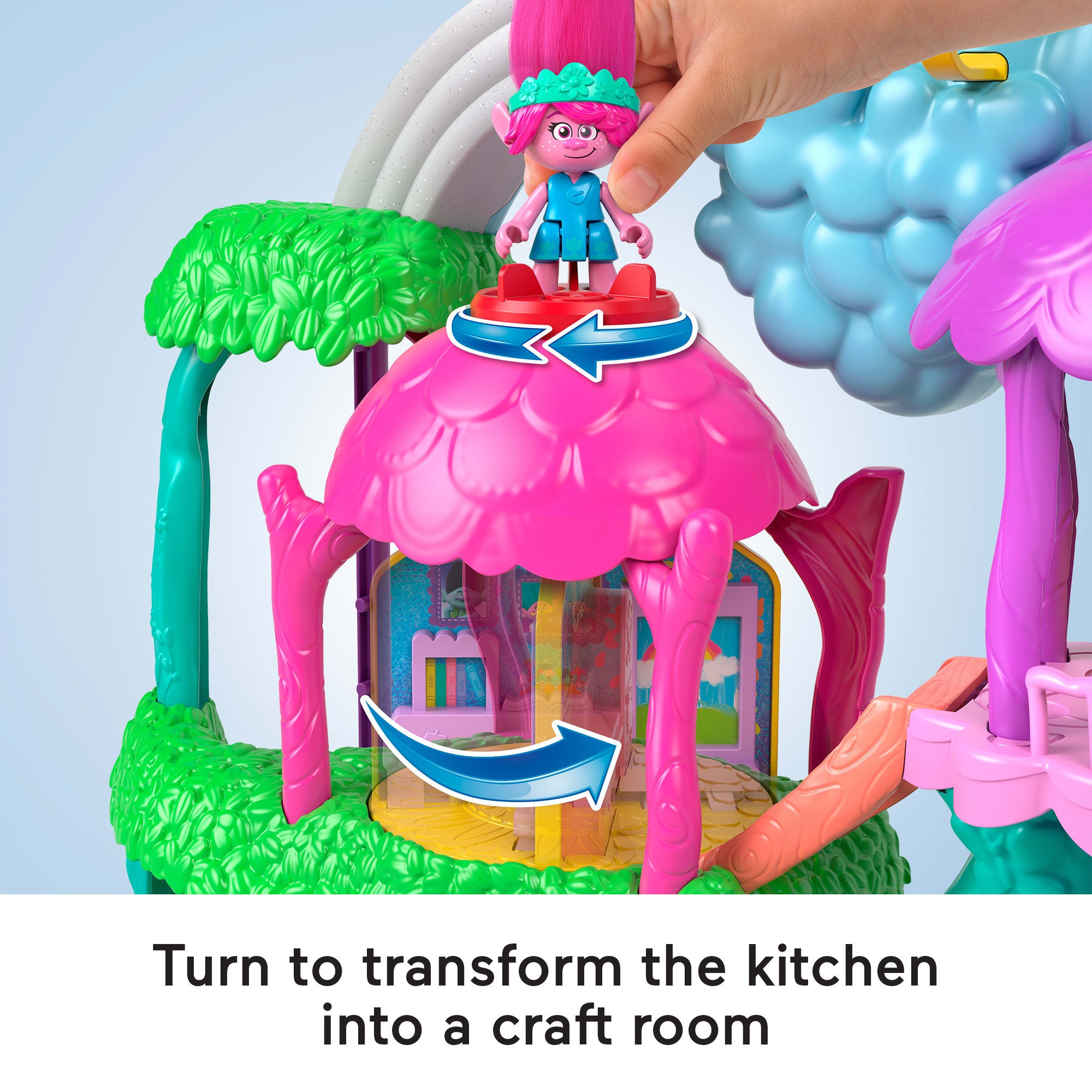 Imaginext Trolls Lights and Sounds Rainbow Treehouse Bundle