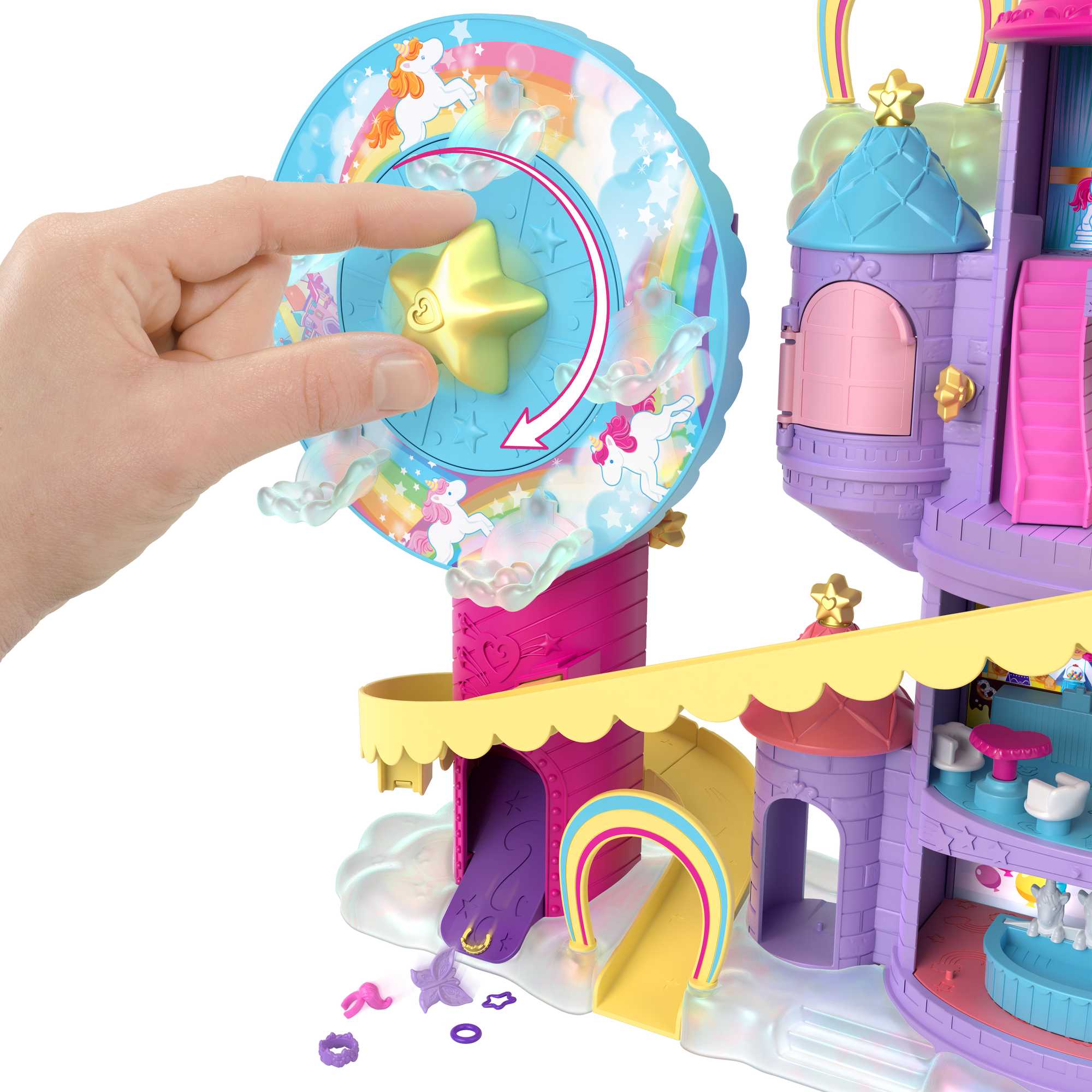 Polly Pocket Rainbow Funland Theme Park Playset HBT13 MATTEL GB