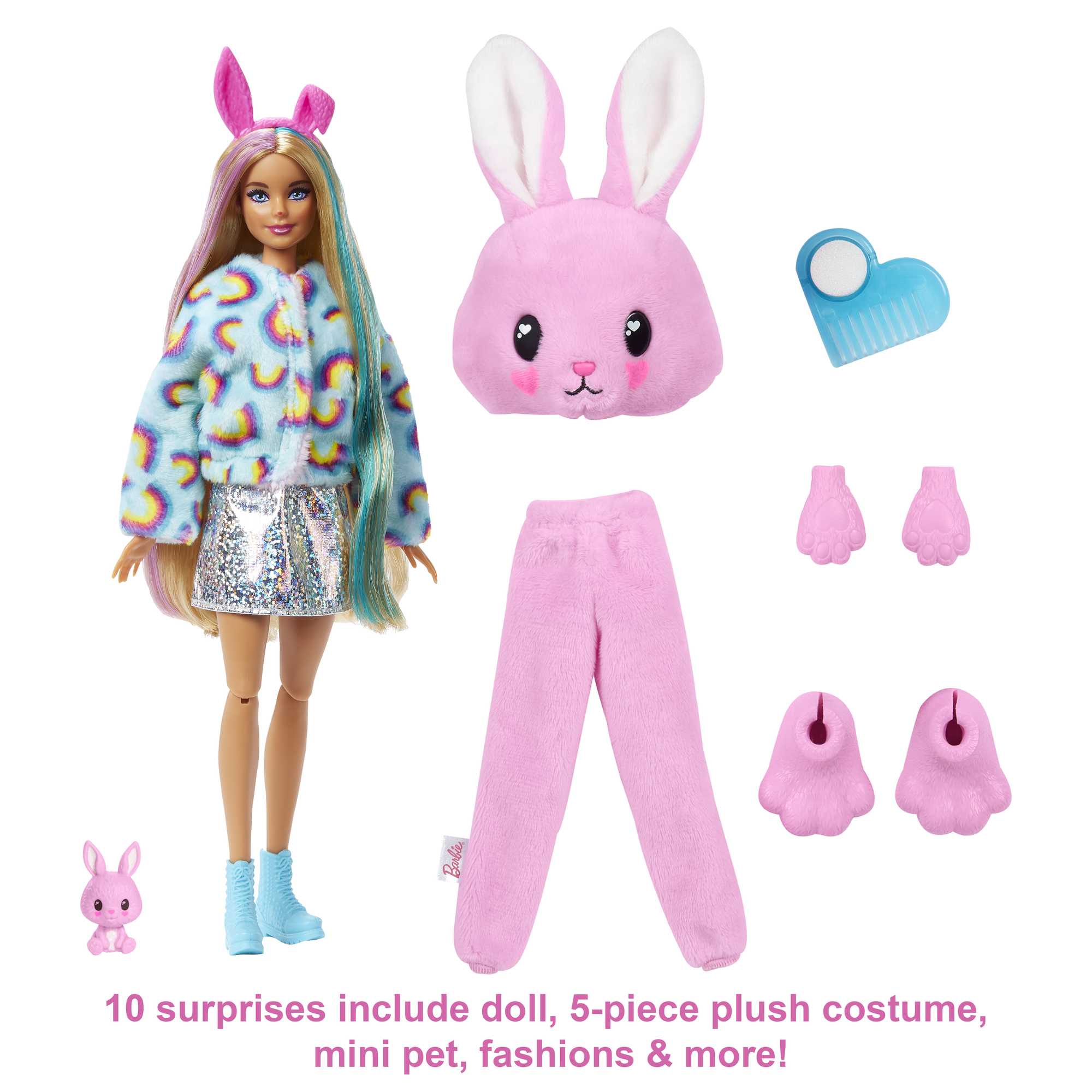  Barbie Cutie Reveal Doll & Accessories, Poodle Plush Costume &  10 Surprises Including Color Change, “Star” Cozy Cute Tees : Everything Else