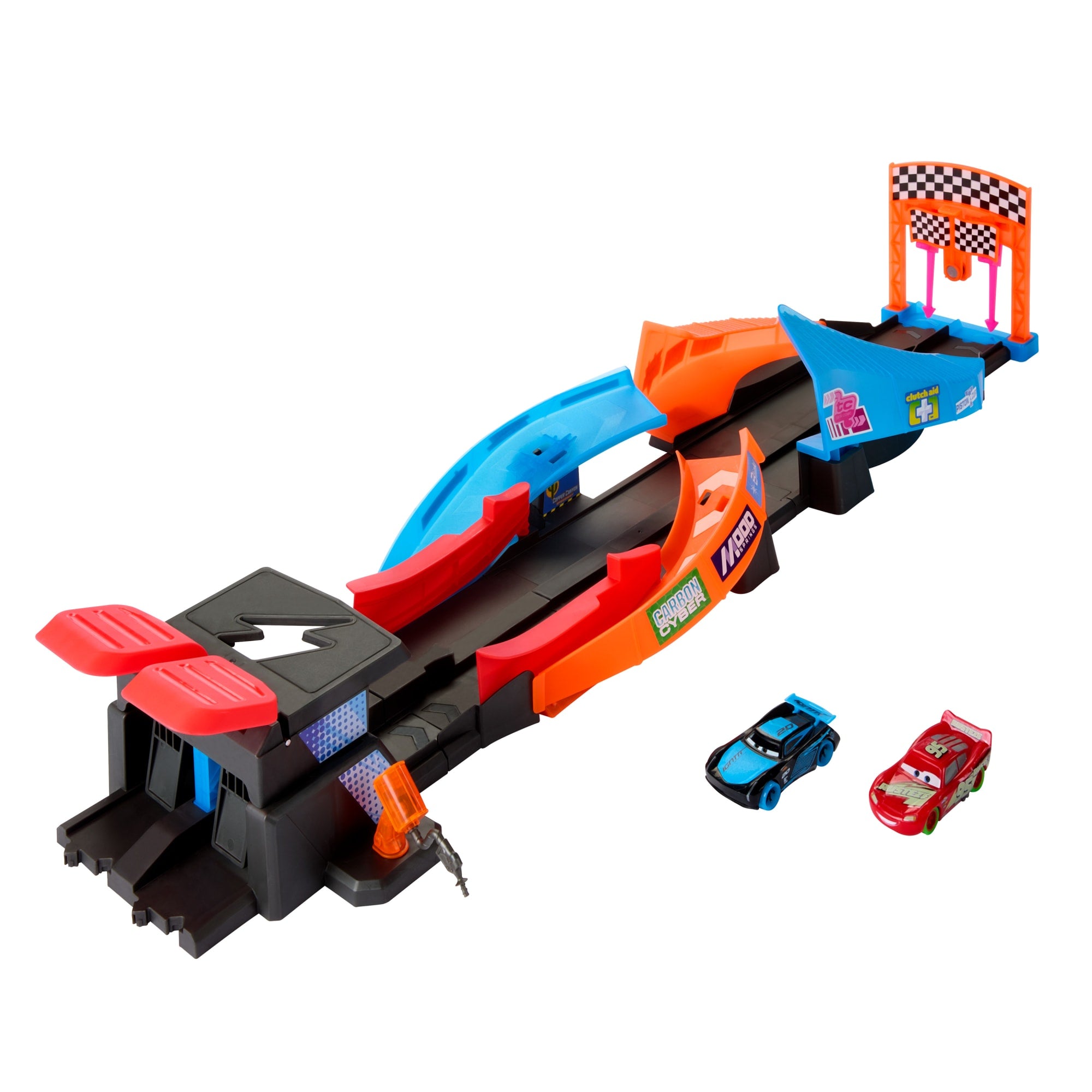 Disney And Pixar Cars Glow Racers Launch & Criss-Cross Glow Race ...