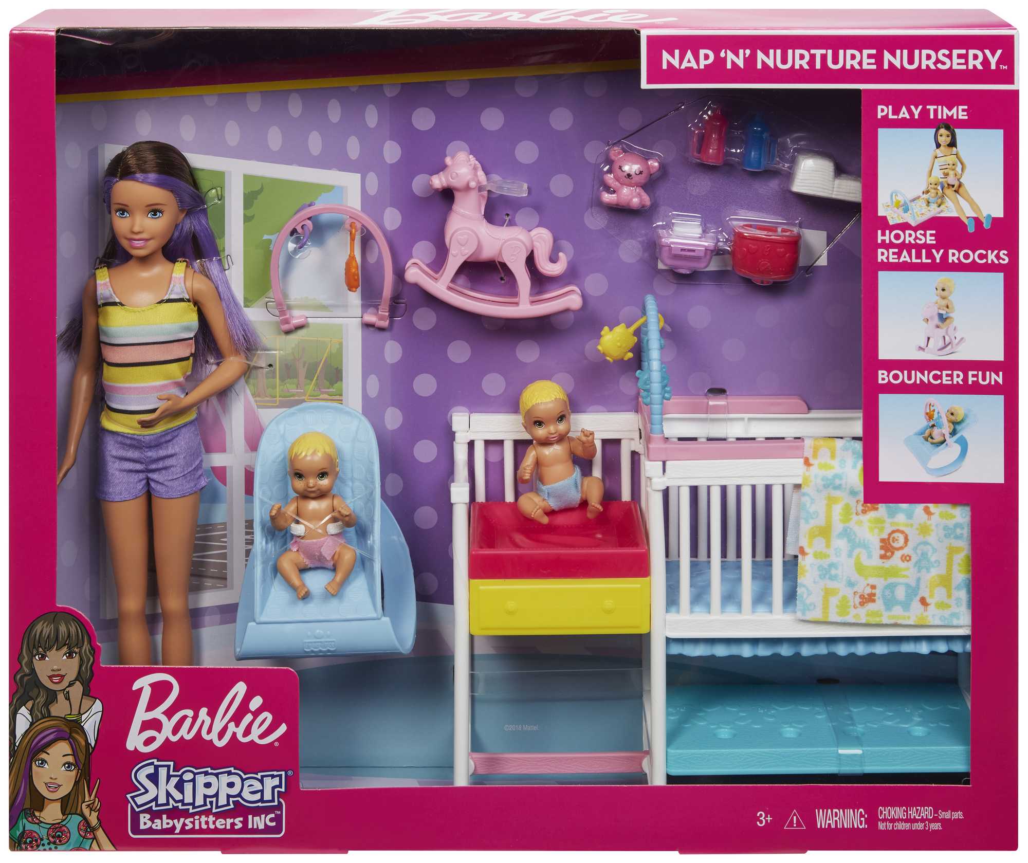 Acheter Barbie Famille Coffret Heure du Coucher avec Poupée Skipper  Baby-Sitter Mattel GHV88 - Juguetilandia