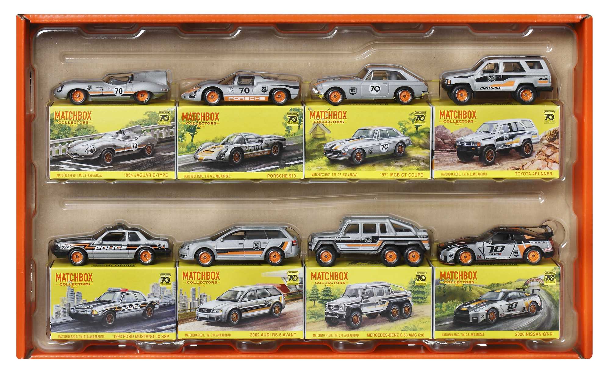 Matchbox Cars, Set Of 8 Die-Cast Cars In 1:64 Scale With Matchbox