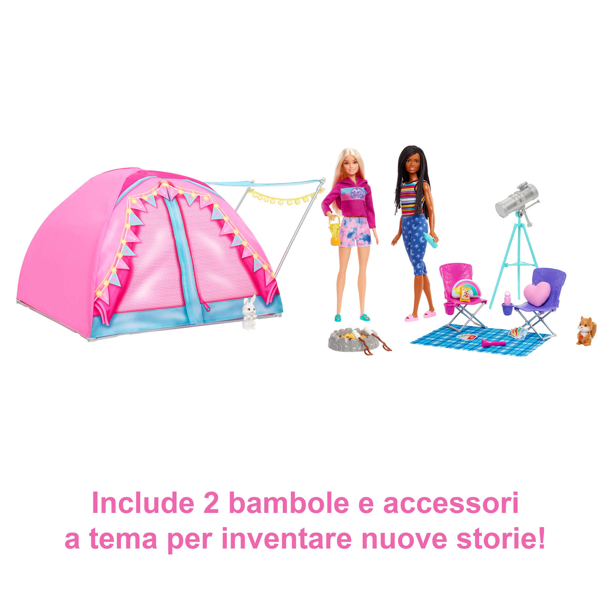 Barbie Siamo in Due Playset Campeggio con tenda