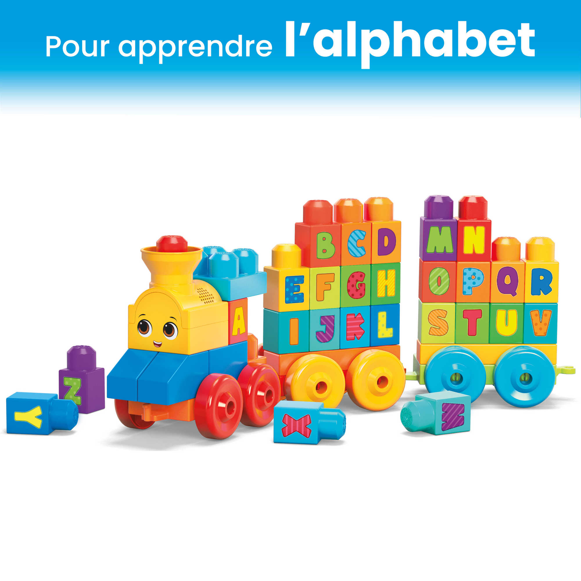 Mega Bloks le Train de l Alphabet FWK22 MATTEL