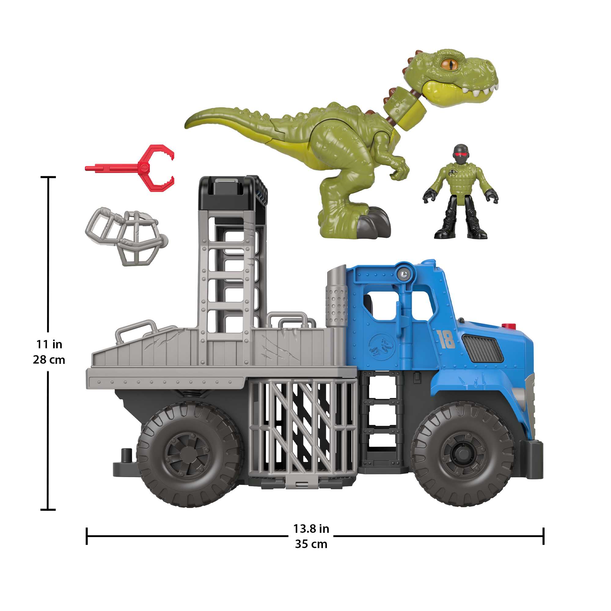 CUTE STONE Jouet de camion de transport dinosaure avec figurines