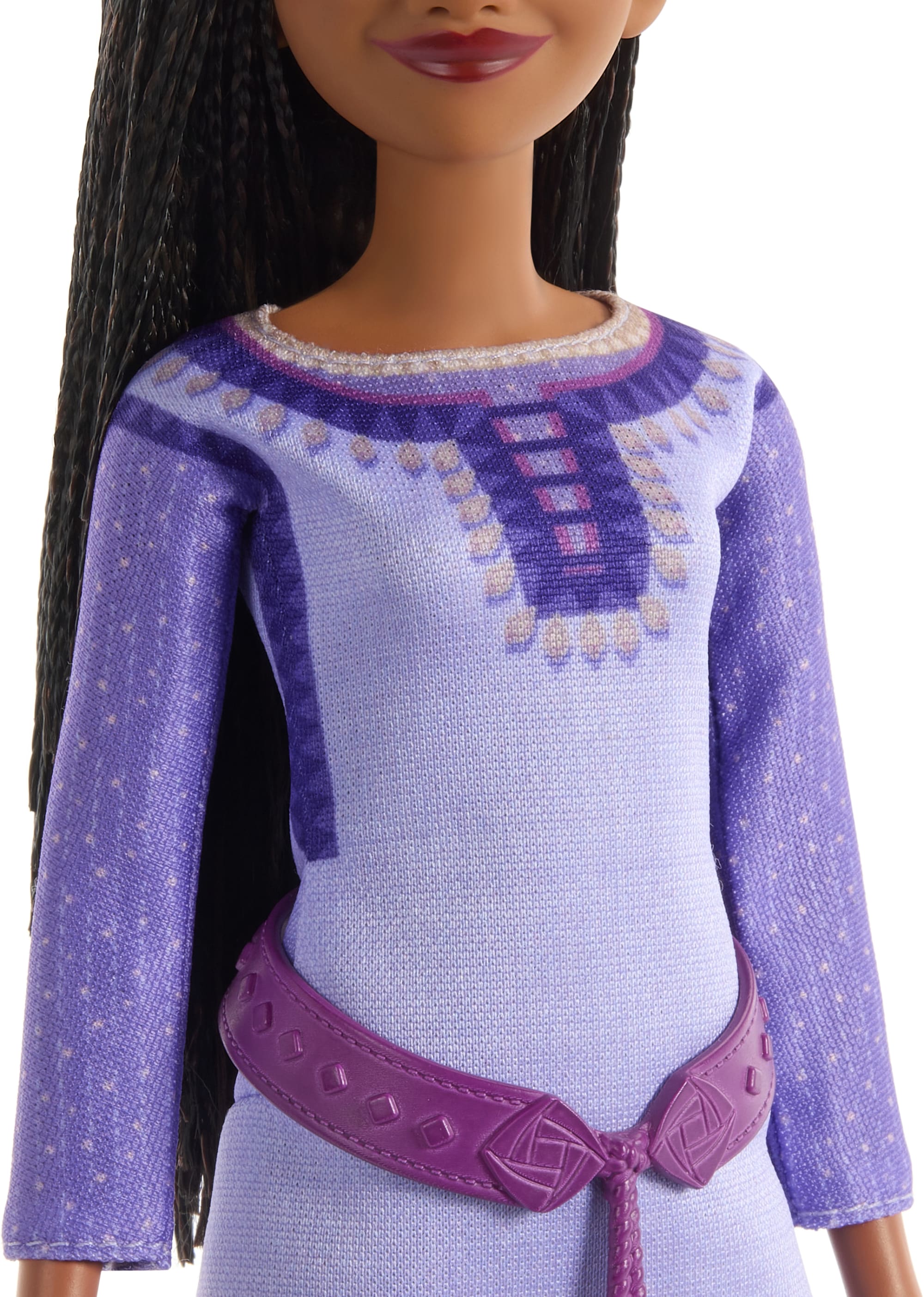 Disney Asha du Royaume de Rosas Poupée Wish articulée aux cheveux naturels,  avec vêtements amovibles, chaussures et accessoires, HPX23