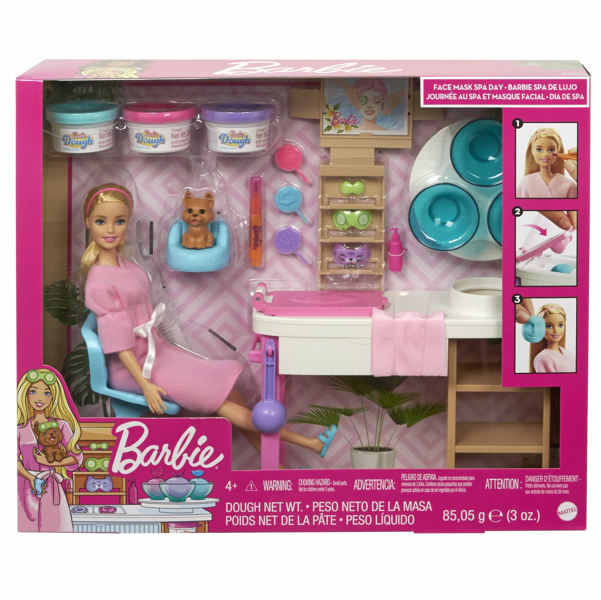 Набор игровой Barbie Мода СПА салон кукла со щенком | GJR84 | MATTEL