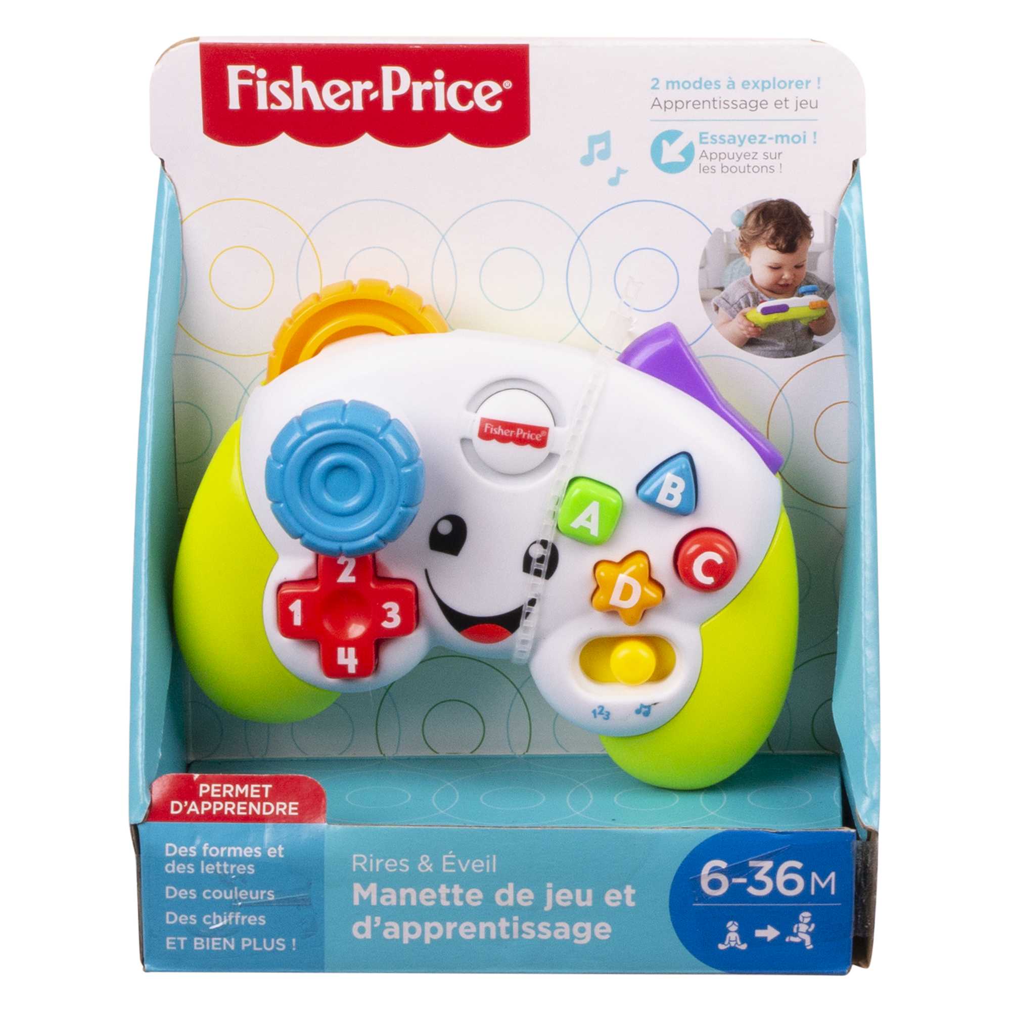 Fisher-Price - Rires et Éveil - Manette de jeu vidéo jouet - Édition  anglaise