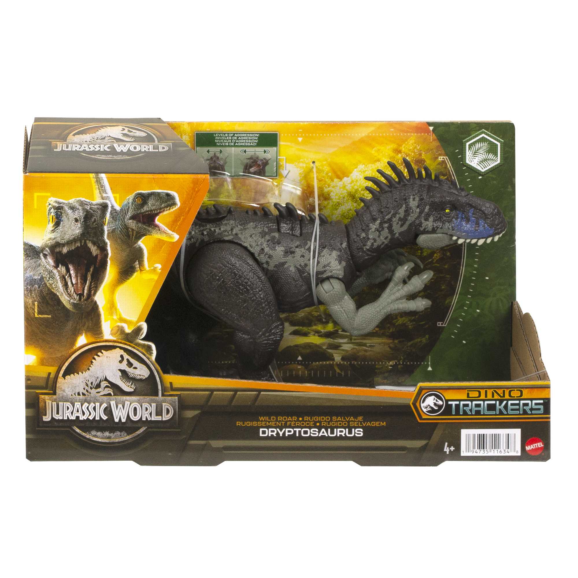 Dinosauri giocattolo Jurassic World Ruggito Selvaggio con suoni, HLP14