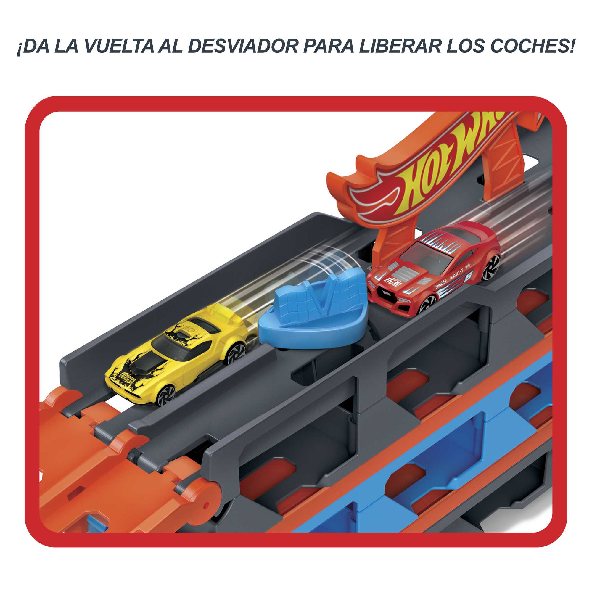 Mega Hauler - Camión con pista de carreras de eyección, camión de juguete  transportador de automóviles para niños de 3 años en adelante (16 coches)