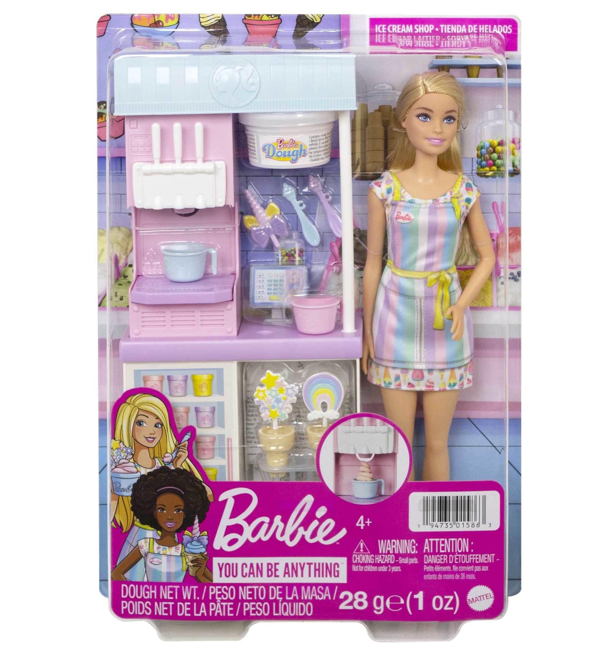 MATTEL Poupée Barbie robe rose pas cher 