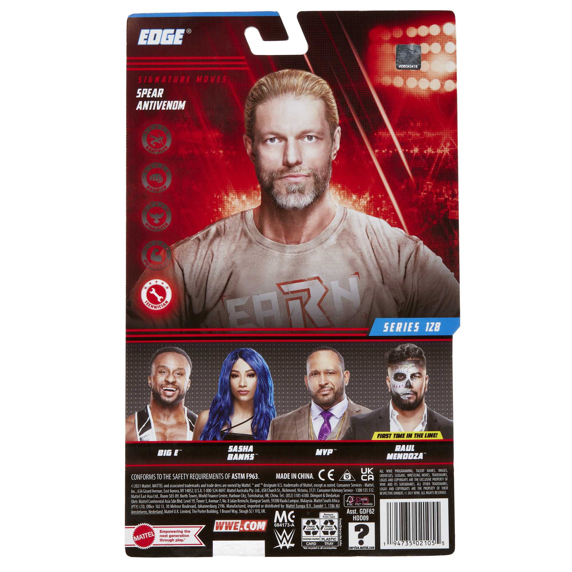 WWE Edge Action Figure | HDD09 | MATTEL GB