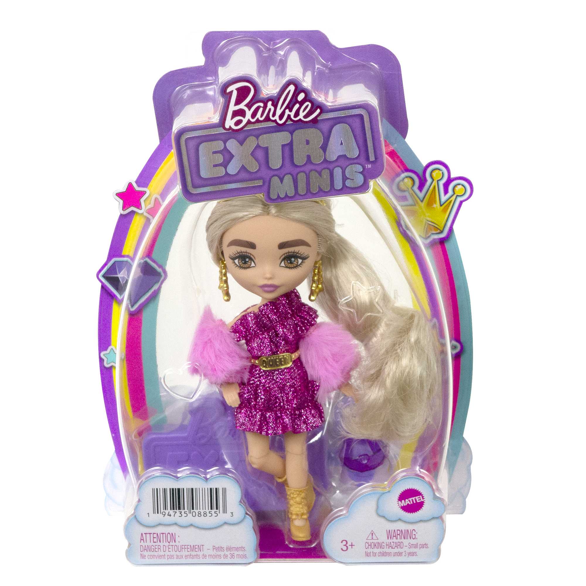 Barbie® Extra Minis™ Bambola n. 8 con abito, accessori e piedistallo