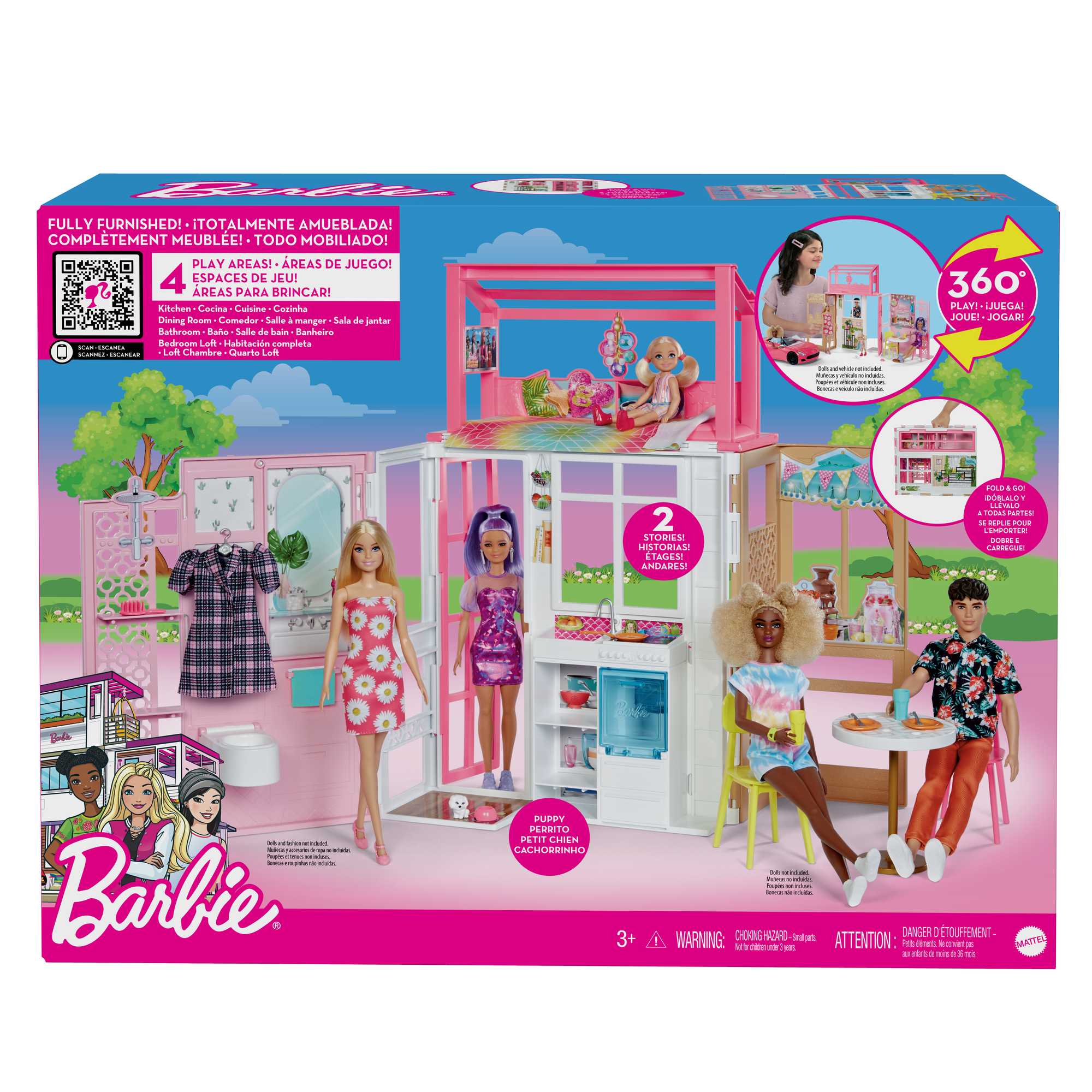 Дом Barbie с мебелью и аксессуарами | HCD47 | MATTEL