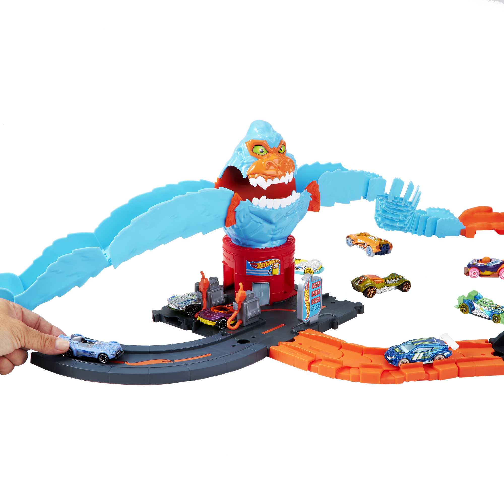Hot Wheels City Toxique Décollage Super Fusée, coffret de jeu pour véhicule  à connecter avec circuit et pistes, voiture incluse, jouet pour enfant