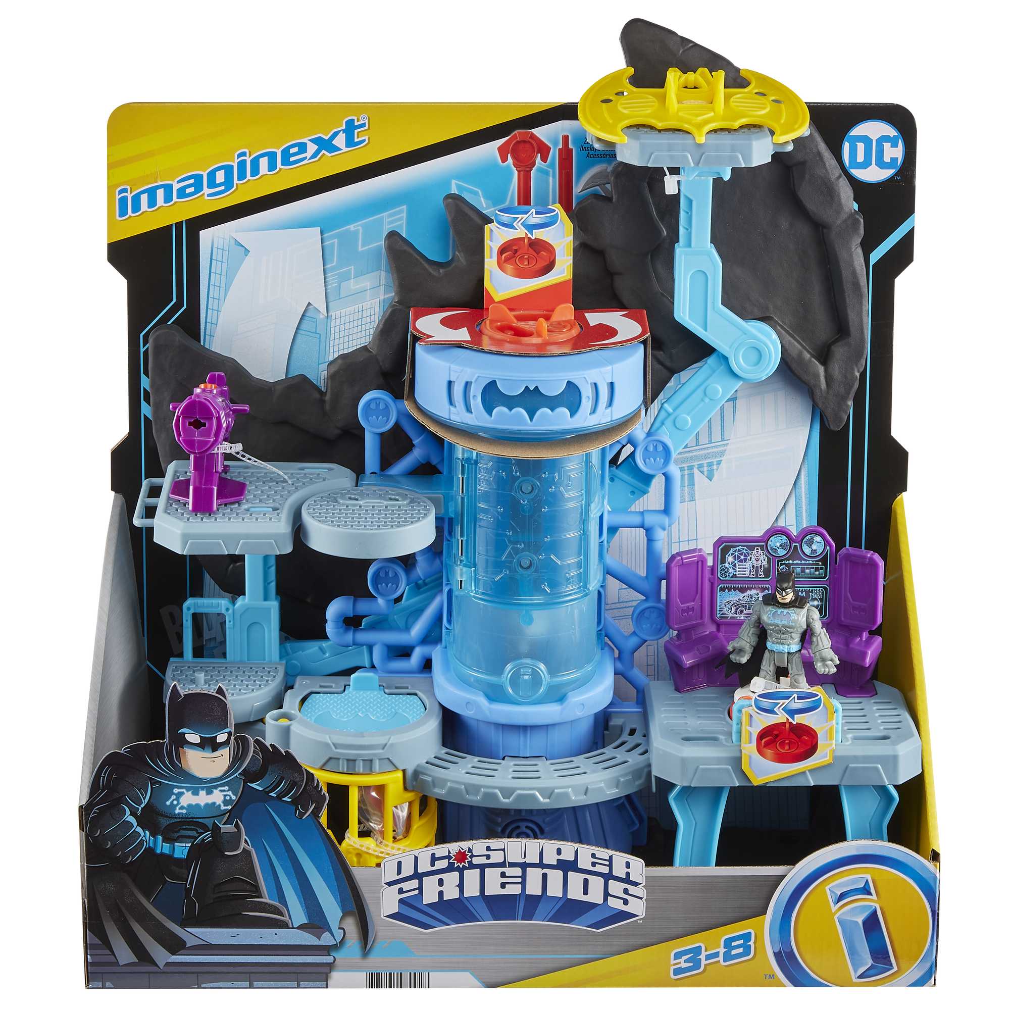 DC Comics Batman - Baticueva Bat-Tech, juego transformador  gigante con exclusiva figura de Batman de 4 pulgadas y accesorios, juguetes  para niños de 4 años en adelante : Todo lo demás