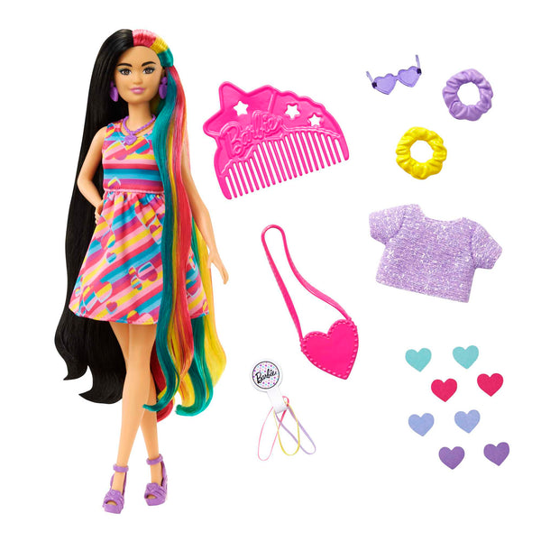 Poupée Barbie Ultra Chevelure mince avec 15 accessoires