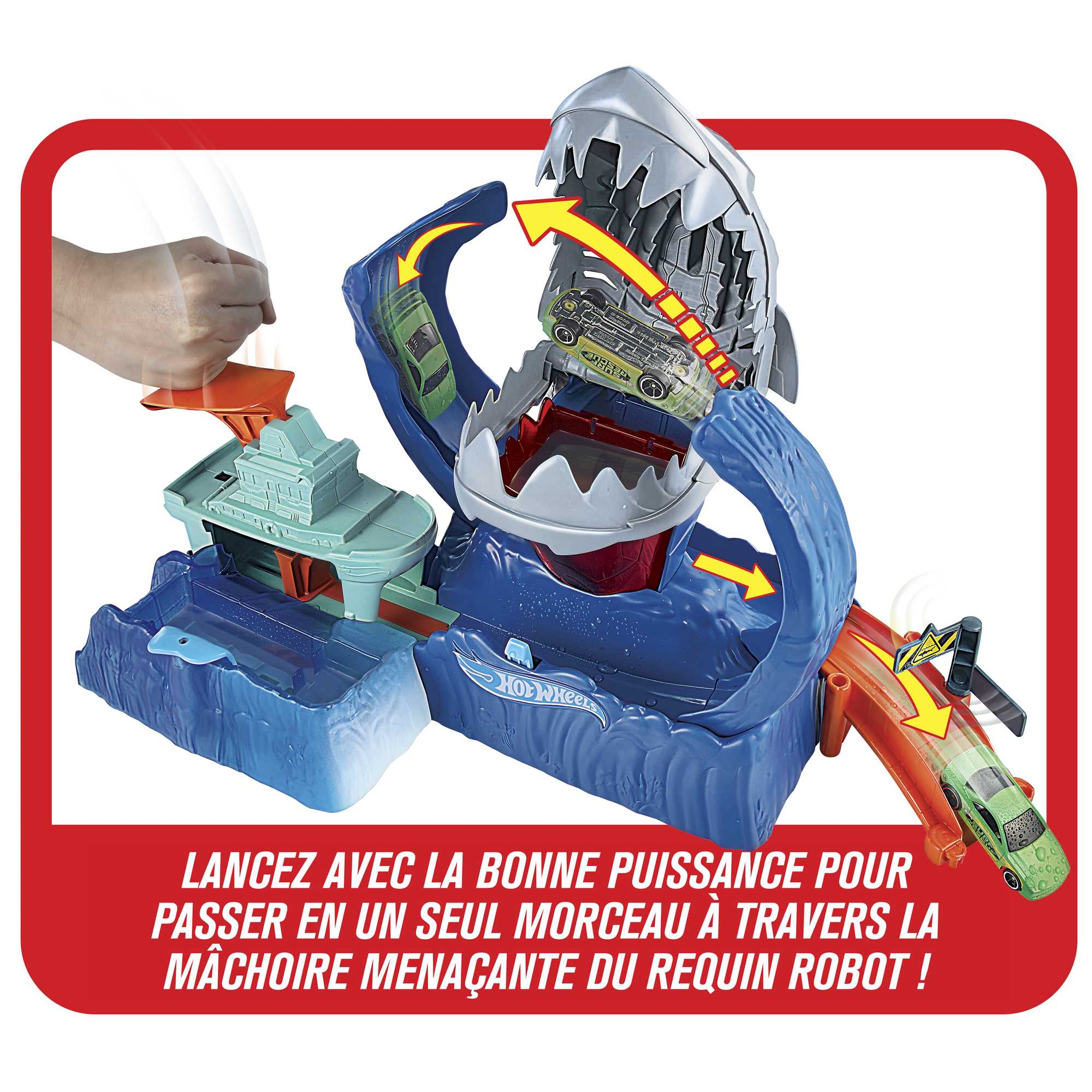 Hot Wheels - Coffret de jeu Fureur du Requin robot