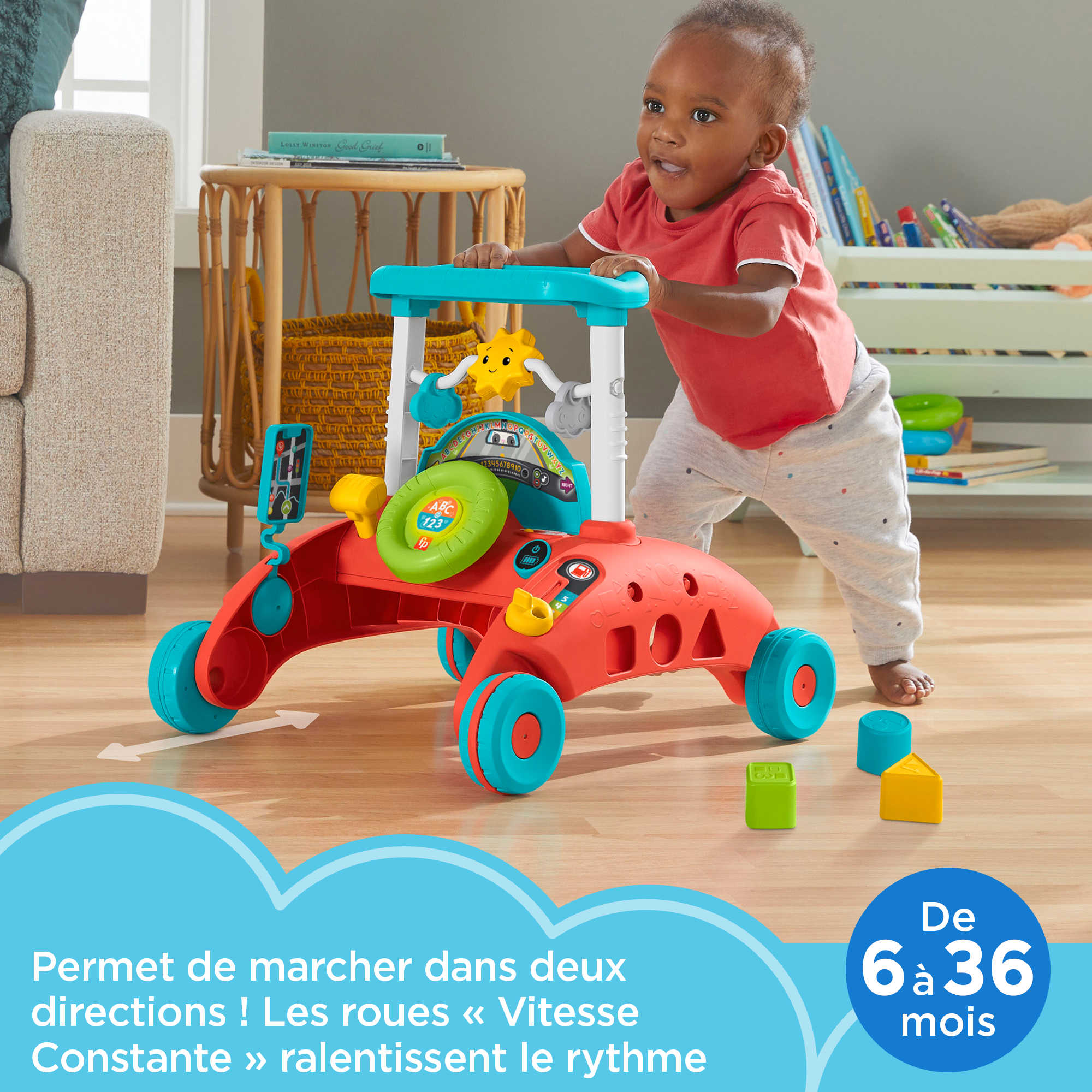 Fisher-Price Trotteur d'activités evolutif- Jouet d'éveil
