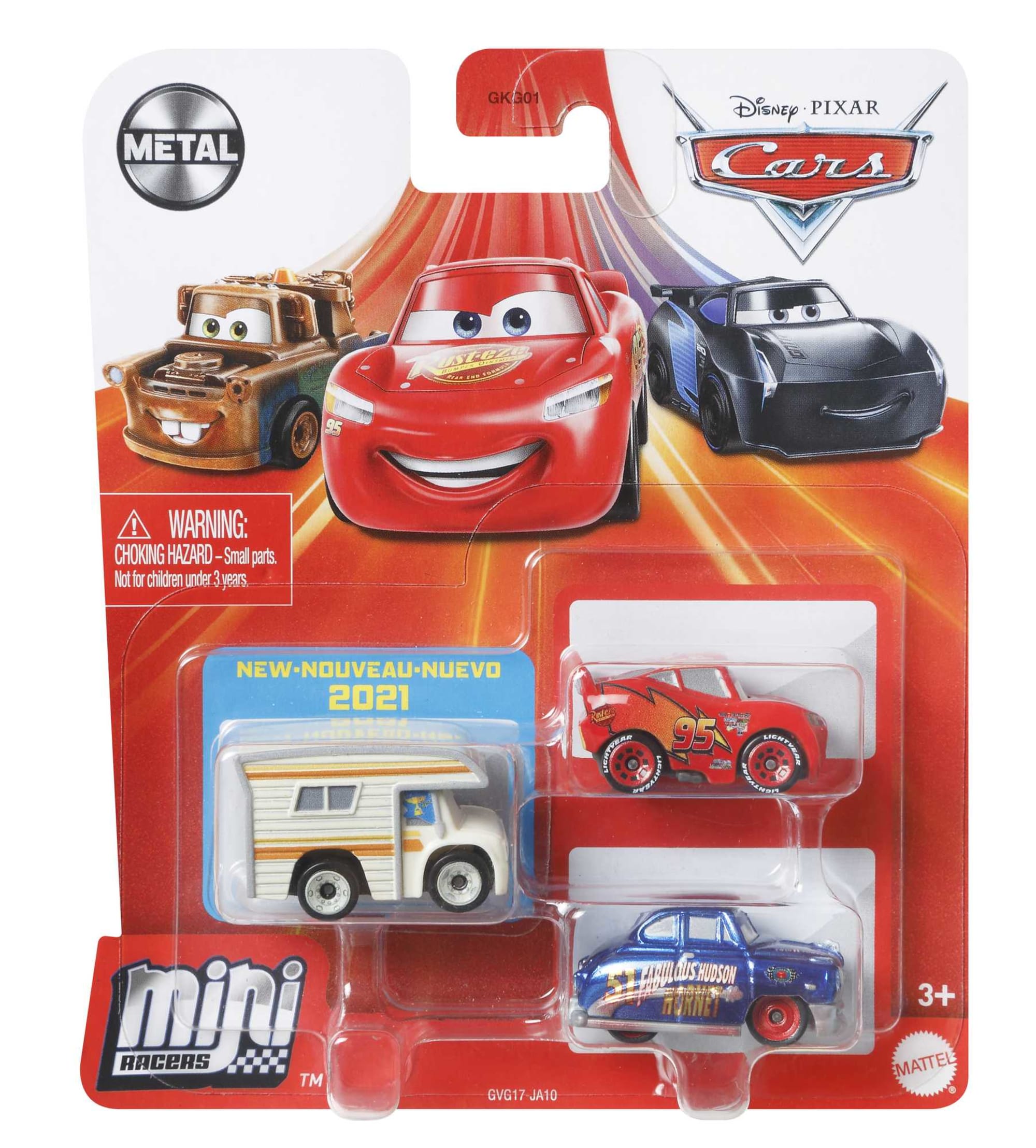 Disney Pixar Cars Mini Racers 3-Pack Assortment | GKG01 | MATTEL
