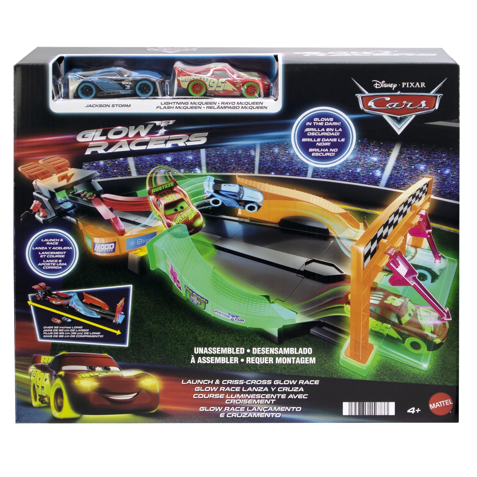 Disney cars mini racers best sale glow in the dark