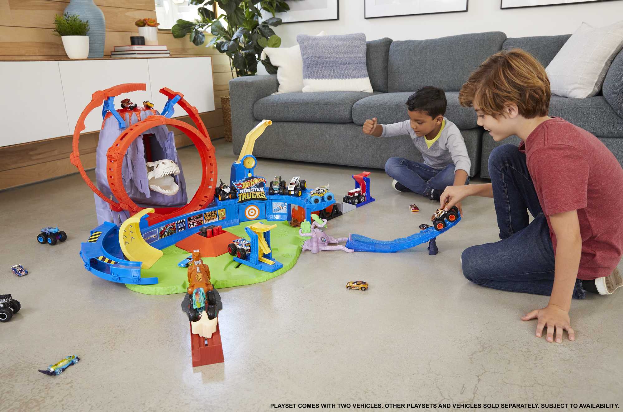 Matchbox Pista Macchinine Vulcano Hot Wheels Monster Trucks Arena