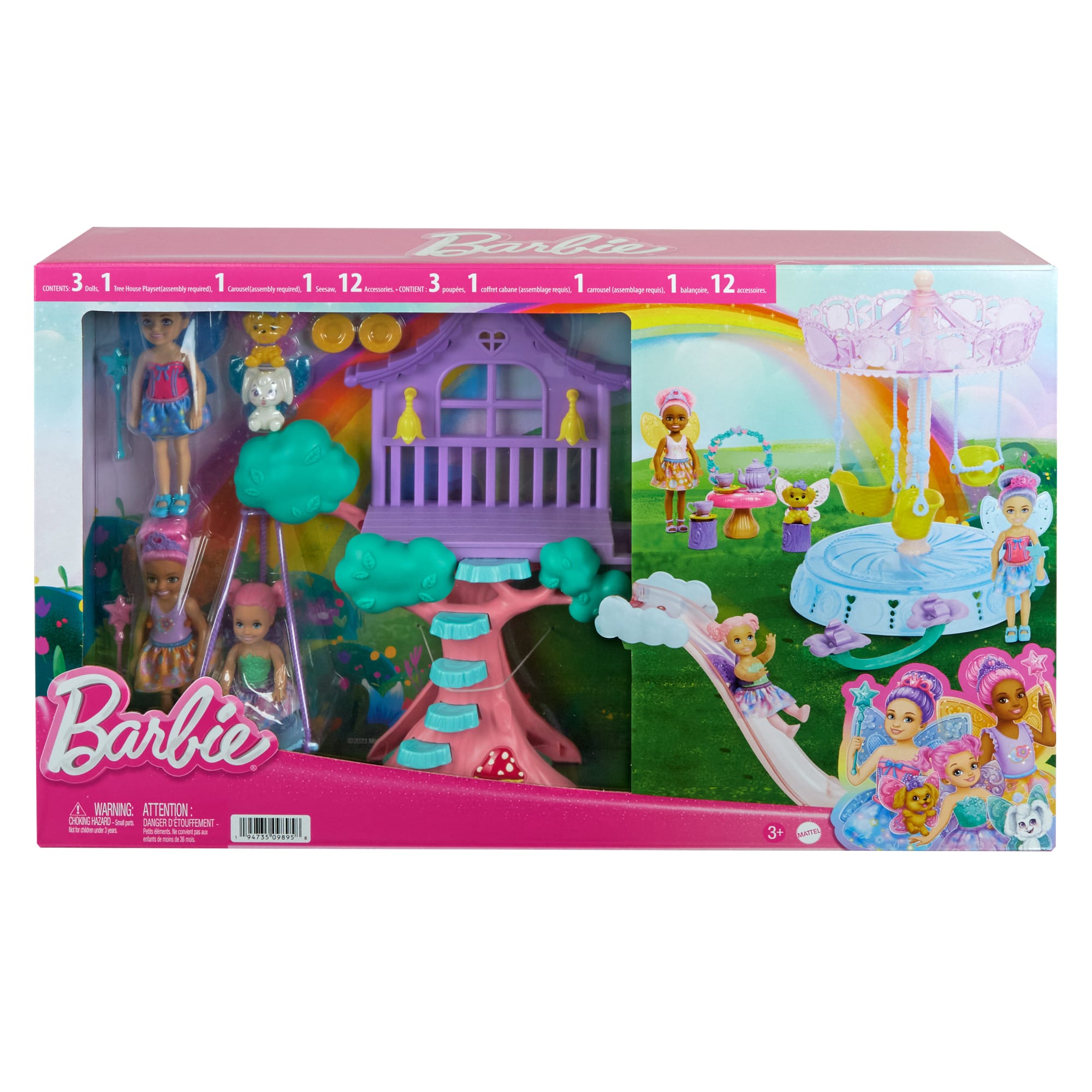 Barbie chelsea doll and best sale treehouse playset