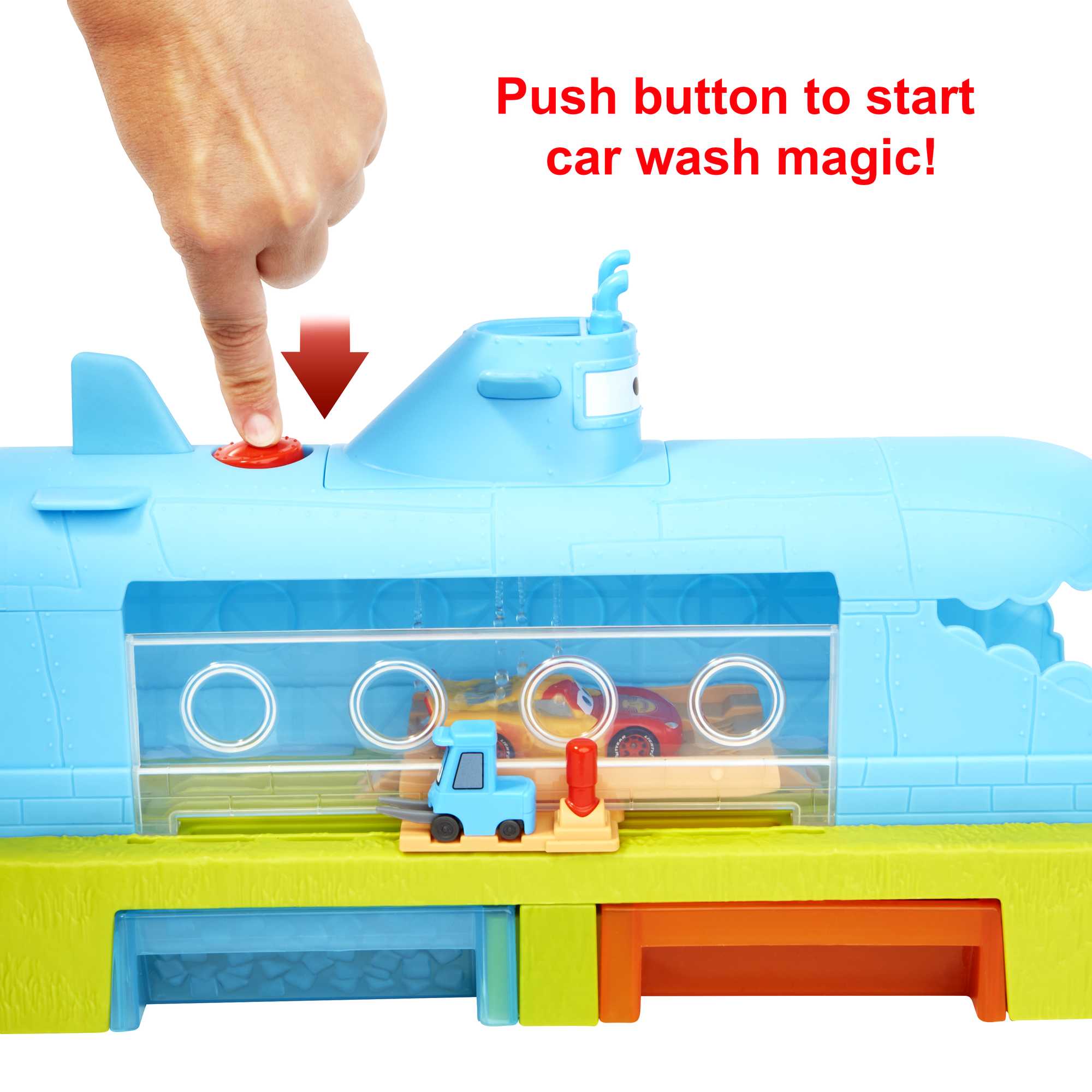 Disney and Pixar Cars Color Change Whale Car Wash Playset | HGV70 | MATTEL