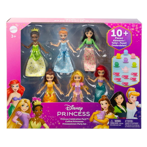 Disney Princess PRINCESS CELEBRATION PACK Small Doll Set Mattel