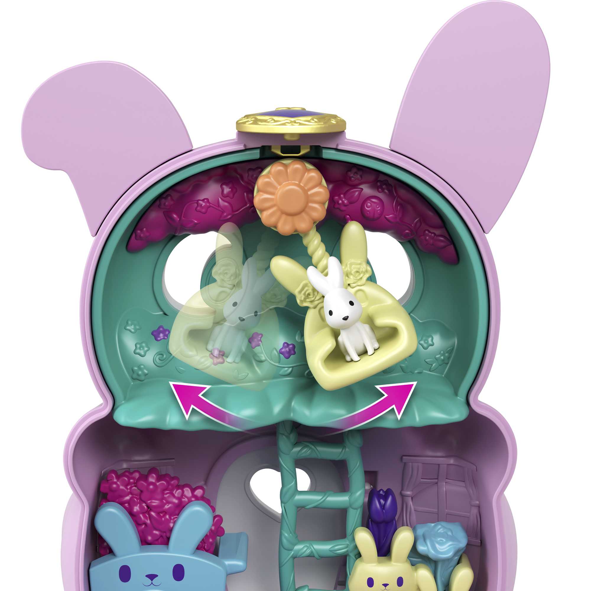 Polly Pocket coffret transformable lapin mini Poupée-Mattel