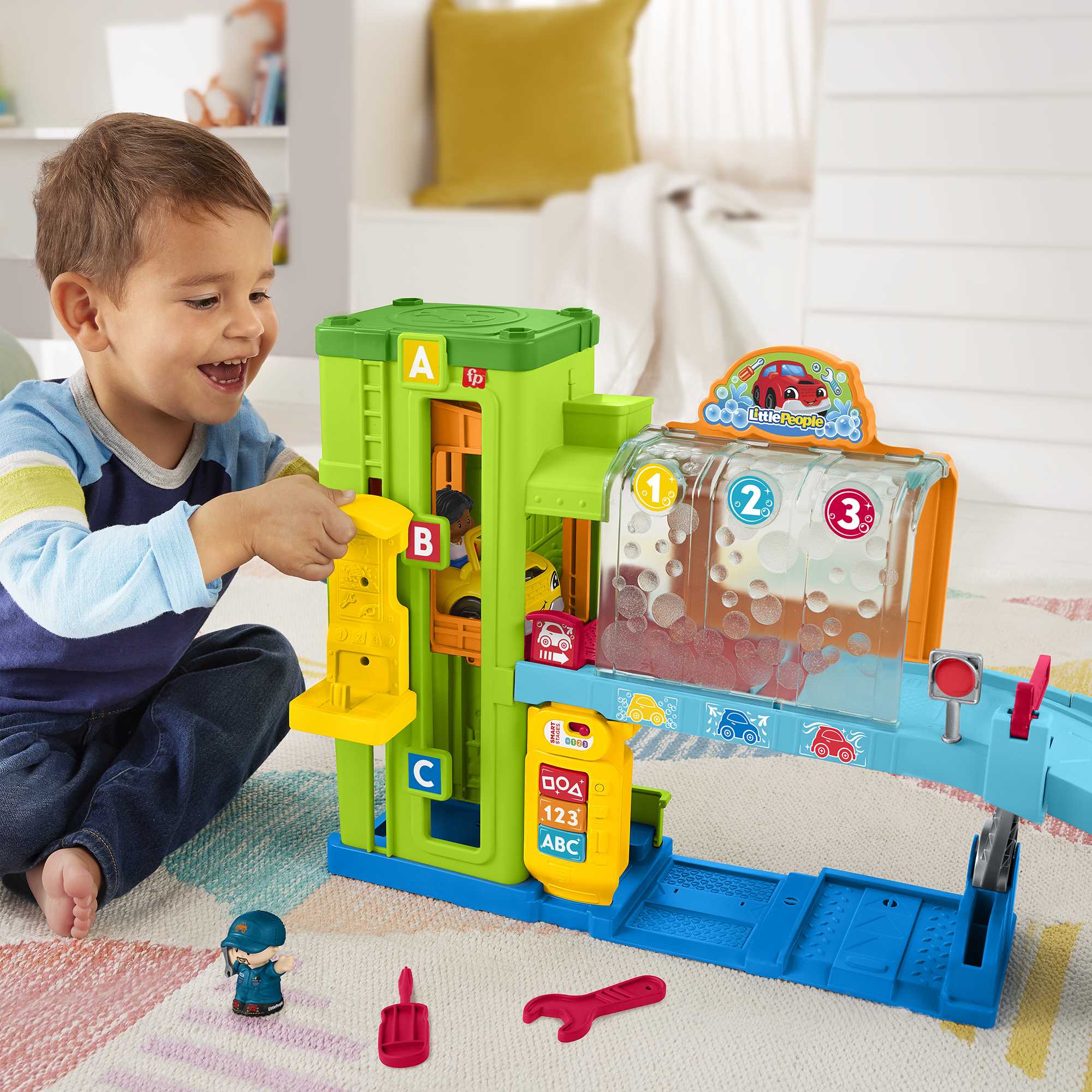 Fisher-Price HJN47 Little People Recycling Laster, meertalige versie, muziekspeelgoed om in te schuiven, voor peuters en kleuters vanaf 1 jaar, groen : Mattel Fisher-Price HJN47 Little People Recycling Laster, meertalige versie, muziekspeelgoed om in te schuiven, voor peuters en kleuters vanaf 1 jaar, groen : Mattel