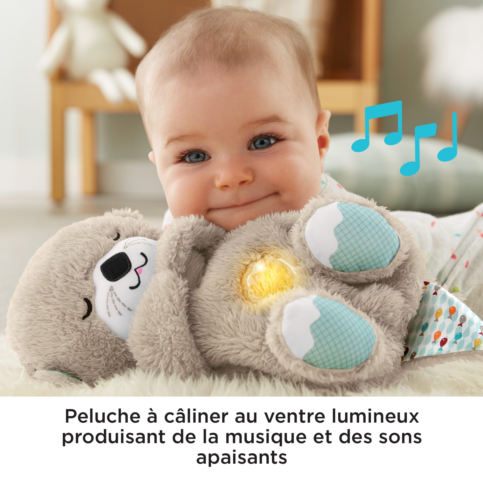 Veilleuse Bébé Musicale et Lumineuse,Bruit Blanc Sons Musique  Lu-mières-Jouet Enfant-Cadeau Naissance Fille et Garçon Unique-Aide Sommeil